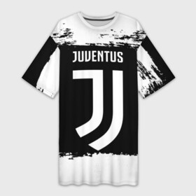 Платье-футболка 3D с принтом Juventus в Петрозаводске,  |  | juventus | европа | игровая форма | игрок | италия | матч | спорт | спорт клуб | турин | футбол | футбольная форма | футбольный клуб | ювентус