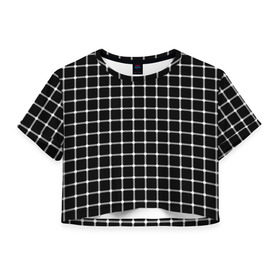 Женская футболка Cropp-top с принтом Неуловимые серый точки в Петрозаводске, 100% полиэстер | круглая горловина, длина футболки до линии талии, рукава с отворотами | иллюзия | кажется | квадраты | клетка | круги | линии | полосы | сетка | точки | ячейка