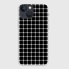 Чехол для iPhone 13 mini с принтом Неуловимые серый точки в Петрозаводске,  |  | иллюзия | кажется | квадраты | клетка | круги | линии | полосы | сетка | точки | ячейка
