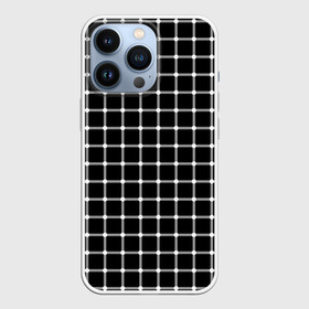 Чехол для iPhone 13 Pro с принтом Неуловимые серый точки в Петрозаводске,  |  | Тематика изображения на принте: иллюзия | кажется | квадраты | клетка | круги | линии | полосы | сетка | точки | ячейка