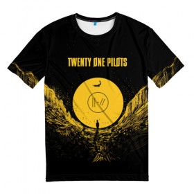 Мужская футболка 3D с принтом TWENTY ONE PILOTS в Петрозаводске, 100% полиэфир | прямой крой, круглый вырез горловины, длина до линии бедер | 21 | blurryface | one | pilots | trench | twenty | ван | дан | джозеф | джош | пайлотс | пилотс | рок | тайлер | твенти