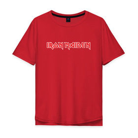 Мужская футболка хлопок Oversize с принтом Iron Maiden в Петрозаводске, 100% хлопок | свободный крой, круглый ворот, “спинка” длиннее передней части | heavy metal | iron maiden | metal | music