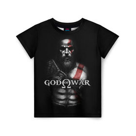 Детская футболка 3D с принтом God of War в Петрозаводске, 100% гипоаллергенный полиэфир | прямой крой, круглый вырез горловины, длина до линии бедер, чуть спущенное плечо, ткань немного тянется | god of war | арес | афина | бог | бог войны | воин | генерал | гидра | кратос | призрак | спарта | татуировка