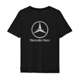 Мужская футболка хлопок Oversize с принтом MERCEDES-BENZ AMG в Петрозаводске, 100% хлопок | свободный крой, круглый ворот, “спинка” длиннее передней части | amg | auto | mercedes | sport | авто | автомобиль | автомобильные | амг | бренд | марка | машины | мерседес | спорт