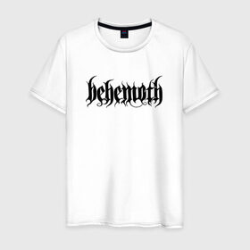 Мужская футболка хлопок с принтом Behemoth в Петрозаводске, 100% хлопок | прямой крой, круглый вырез горловины, длина до линии бедер, слегка спущенное плечо. | behemoth | black | blackened death