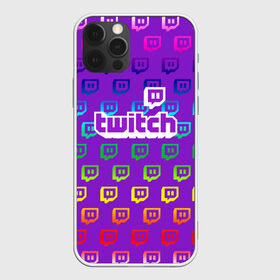 Чехол для iPhone 12 Pro Max с принтом Twitch в Петрозаводске, Силикон |  | game | gamer | logo | twitch | twitties | градиент | игры | логотип | стрим | твитч | текстура