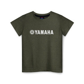 Детская футболка хлопок с принтом YAMAHA в Петрозаводске, 100% хлопок | круглый вырез горловины, полуприлегающий силуэт, длина до линии бедер | bike | moto | motorcycle | r1 | r6 | yamaha | байк | мото | мотоциклы | ямаха