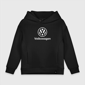 Детское худи Oversize хлопок с принтом VOLKSWAGEN в Петрозаводске, френч-терри — 70% хлопок, 30% полиэстер. Мягкий теплый начес внутри —100% хлопок | боковые карманы, эластичные манжеты и нижняя кромка, капюшон на магнитной кнопке | auto | sport | volkswagen | авто | автомобиль | автомобильные | бренд | марка | машины | спорт