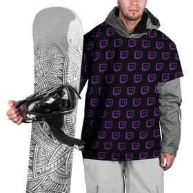 Накидка на куртку 3D с принтом Twitch в Петрозаводске, 100% полиэстер |  | Тематика изображения на принте: amazon | twitch | мерч | паттерн | стрим | твич