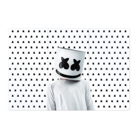 Магнитный плакат 3Х2 с принтом MARSHMELLO White в Петрозаводске, Полимерный материал с магнитным слоем | 6 деталей размером 9*9 см | marsh | marshmallow | marshmello | marshmelo | mello | music | smile | диджей | лого | маршмеллов | маршмеллоу | маршмеллу | маршмело | маршмелов | маршмелоу | музыка | музыкант | рожица | трэп | улыбка | хаус