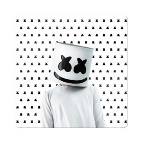 Магнит виниловый Квадрат с принтом MARSHMELLO White в Петрозаводске, полимерный материал с магнитным слоем | размер 9*9 см, закругленные углы | marsh | marshmallow | marshmello | marshmelo | mello | music | smile | диджей | лого | маршмеллов | маршмеллоу | маршмеллу | маршмело | маршмелов | маршмелоу | музыка | музыкант | рожица | трэп | улыбка | хаус