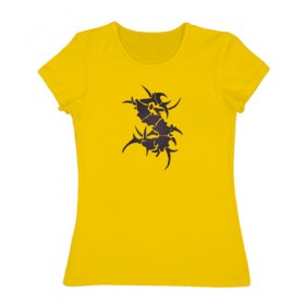 Женская футболка хлопок с принтом Sepultura в Петрозаводске, 100% хлопок | прямой крой, круглый вырез горловины, длина до линии бедер, слегка спущенное плечо | alternative | death | groove thrash | sepultura | thrash