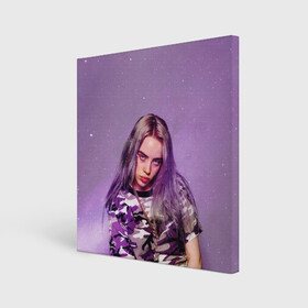 Холст квадратный с принтом Billie Eilish в Петрозаводске, 100% ПВХ |  | billie eilish | lovely | music | ocean eyes | pop | билли айлиш | девушка | музыка | океан | поп | эйлиш | элиш