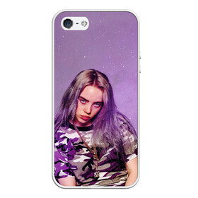 Чехол для iPhone 5/5S матовый с принтом Billie Eilish в Петрозаводске, Силикон | Область печати: задняя сторона чехла, без боковых панелей | billie eilish | lovely | music | ocean eyes | pop | билли айлиш | девушка | музыка | океан | поп | эйлиш | элиш