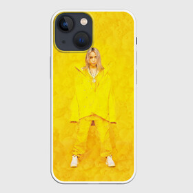 Чехол для iPhone 13 mini с принтом Yellow Billie в Петрозаводске,  |  | Тематика изображения на принте: billie eilish | lovely | music | ocean eyes | pop | билли айлиш | девушка | музыка | океан | поп | эйлиш | элиш