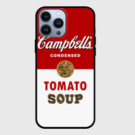 Чехол для iPhone 13 Pro Max с принтом Банка с супом Кэмпбелл в Петрозаводске,  |  | campbell’s soup | pop art | popart | арт | банка с супом кэмпбелл | банки с супом кэмпбелл | большая банка супа кэмпбелл с открывашкой | поп арт | суп кэмпбелл | энди уорхол