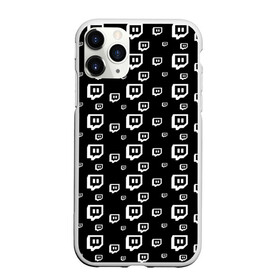 Чехол для iPhone 11 Pro Max матовый с принтом Twitch в Петрозаводске, Силикон |  | black and white | game | gamer | logo | pattern | twitch | twitties | игры | логотип | паттерн | стрим | твитч | текстура | черно белый