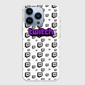 Чехол для iPhone 13 Pro с принтом Twitch в Петрозаводске,  |  | Тематика изображения на принте: game | gamer | logo | pattern | twitch | twitties | игры | логотип | паттерн | стрим | твитч | текстура