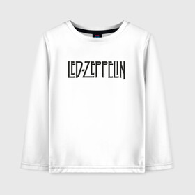 Детский лонгслив хлопок с принтом Led Zeppelin в Петрозаводске, 100% хлопок | круглый вырез горловины, полуприлегающий силуэт, длина до линии бедер | blues rock | heavy | led zeppelin | progressive hard rock