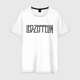 Мужская футболка хлопок с принтом Led Zeppelin в Петрозаводске, 100% хлопок | прямой крой, круглый вырез горловины, длина до линии бедер, слегка спущенное плечо. | Тематика изображения на принте: blues rock | heavy | led zeppelin | progressive hard rock