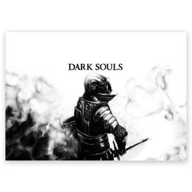 Поздравительная открытка с принтом Dark Souls в Петрозаводске, 100% бумага | плотность бумаги 280 г/м2, матовая, на обратной стороне линовка и место для марки
 | dark souls | games | praise the sun | игры | компьютерные игры | рыцарь | тёмные души