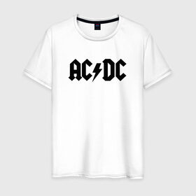 Мужская футболка хлопок с принтом AC/DC в Петрозаводске, 100% хлопок | прямой крой, круглый вырез горловины, длина до линии бедер, слегка спущенное плечо. | ac dc | blues rock | hard rock