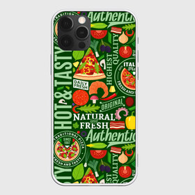Чехол для iPhone 12 Pro Max с принтом Итальянская пицца в Петрозаводске, Силикон |  | бекон | вкусная | волны | грибы | доля | еда | зелень | ингредиенты | искусство | италия | итальянская | ковёр | колбаса | кори | креветки | курица | лук | мясо | натуральная | оливки | орнамент | перец
