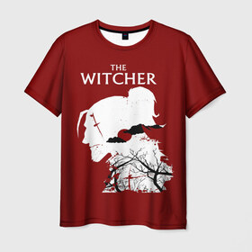 Мужская футболка 3D с принтом The Witcher в Петрозаводске, 100% полиэфир | прямой крой, круглый вырез горловины, длина до линии бедер | wild hunt | арбалет | ведьмак 3 | геральт | дикая | магия | охота | сказка | сфера | фэнтези | цири