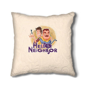 Подушка 3D с принтом Hello Neighbor в Петрозаводске, наволочка – 100% полиэстер, наполнитель – холлофайбер (легкий наполнитель, не вызывает аллергию). | состоит из подушки и наволочки. Наволочка на молнии, легко снимается для стирки | Тематика изображения на принте: hello | horror | neighbor | survival | дом | нейбор | паркура | привет | сосед | стратегия | хеллоу