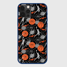 Чехол для iPhone 12 Pro с принтом Basketball в Петрозаводске, силикон | область печати: задняя сторона чехла, без боковых панелей | basket | basketball | баскетбол | баскетбольные | болельщик | бросок | брызги | графика | иллюстрация | капли | картинка | кляксы | кольцо | мода | мячи | надпись | прыжок | рисунок | сетка | сила | скорость