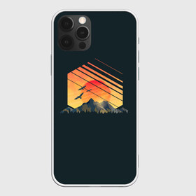 Чехол для iPhone 12 Pro Max с принтом Заход Солнца в Петрозаводске, Силикон |  | camping | mountains | sunset | восход | горы | заход | приключение | птицы | путешествие | солнце | туризм