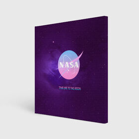 Холст квадратный с принтом NASA. Take me to the Moon в Петрозаводске, 100% ПВХ |  | administration | aeronautics | brand | logo | nasa | national | oldschool | space | usa | исследование | космос | лого | наса | национальное | олдскул | сша | управление