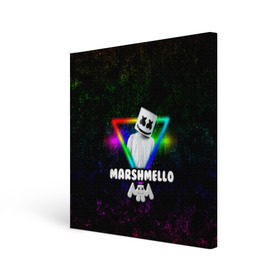 Холст квадратный с принтом Marshmello в Петрозаводске, 100% ПВХ |  | christopher | comstock | dj | dotcom | friends | marshmallow | marshmello | usa | диджей | друзья | комсток | крис | маршмэллоу | продюсер | сша