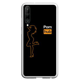 Чехол для Honor P30 с принтом Pornhub (neon girl) в Петрозаводске, Силикон | Область печати: задняя сторона чехла, без боковых панелей | brazzers | видео | девушка | любовь | неон | свечение | силуэт | фигура | хаб | чувства