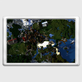 Магнит 45*70 с принтом City Of Minecraft в Петрозаводске, Пластик | Размер: 78*52 мм; Размер печати: 70*45 | blade | blocks | creeper | cubes | game | ken | mine craft | minecraft | mobs | sword | игры | крипер | майн крафт | майнкрафт | моб