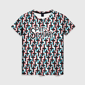 Женская футболка 3D с принтом Кладбище Домашних Животных в Петрозаводске, 100% полиэфир ( синтетическое хлопкоподобное полотно) | прямой крой, круглый вырез горловины, длина до линии бедер | 