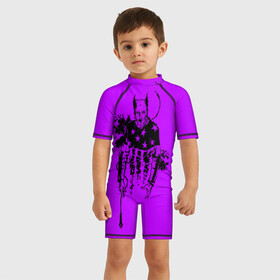 Детский купальный костюм 3D с принтом The Prodigy в Петрозаводске, Полиэстер 85%, Спандекс 15% | застежка на молнии на спине | 90 е | the prodigy | кит флинт | музыка | панк | рок | техно | электро