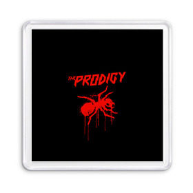 Магнит 55*55 с принтом The Prodigy в Петрозаводске, Пластик | Размер: 65*65 мм; Размер печати: 55*55 мм | 90 е | the prodigy | кит флинт | музыка | муравей | панк | рок | техно | электро