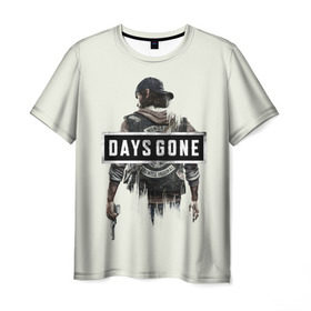 Мужская футболка 3D с принтом Days Gone Poster в Петрозаводске, 100% полиэфир | прямой крой, круглый вырез горловины, длина до линии бедер | 2019 | days gone | game | poster | ps4 | zombie | жизнь после | зомби | игра