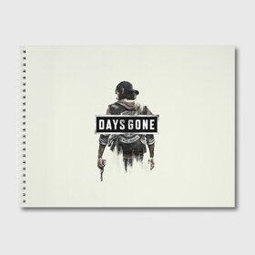 Альбом для рисования с принтом Days Gone Poster в Петрозаводске, 100% бумага
 | матовая бумага, плотность 200 мг. | 2019 | days gone | game | poster | ps4 | zombie | жизнь после | зомби | игра