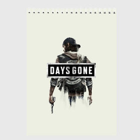 Скетчбук с принтом Days Gone Poster в Петрозаводске, 100% бумага
 | 48 листов, плотность листов — 100 г/м2, плотность картонной обложки — 250 г/м2. Листы скреплены сверху удобной пружинной спиралью | 2019 | days gone | game | poster | ps4 | zombie | жизнь после | зомби | игра