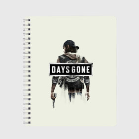 Тетрадь с принтом Days Gone Poster в Петрозаводске, 100% бумага | 48 листов, плотность листов — 60 г/м2, плотность картонной обложки — 250 г/м2. Листы скреплены сбоку удобной пружинной спиралью. Уголки страниц и обложки скругленные. Цвет линий — светло-серый
 | 2019 | days gone | game | poster | ps4 | zombie | жизнь после | зомби | игра