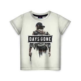 Детская футболка 3D с принтом Days Gone Poster в Петрозаводске, 100% гипоаллергенный полиэфир | прямой крой, круглый вырез горловины, длина до линии бедер, чуть спущенное плечо, ткань немного тянется | 2019 | days gone | game | poster | ps4 | zombie | жизнь после | зомби | игра