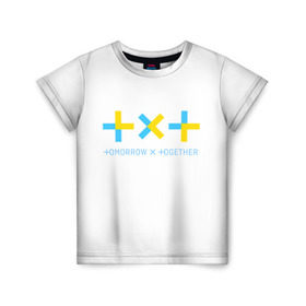 Детская футболка 3D с принтом TOMORROW X TOGETHER / TXT в Петрозаводске, 100% гипоаллергенный полиэфир | прямой крой, круглый вырез горловины, длина до линии бедер, чуть спущенное плечо, ткань немного тянется | bighit | blackpink | bts | girls’ generation | got7 | k pop | kpop | super junior | tomorrow x together | txt | к поп | кейпоп | корейская группа | корейская музыка