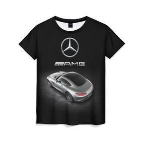 Женская футболка 3D с принтом Mercedes V8 Biturbo AMG в Петрозаводске, 100% полиэфир ( синтетическое хлопкоподобное полотно) | прямой крой, круглый вырез горловины, длина до линии бедер | amg | cool | design | mercedes | mercedes benz | motorsport | power | prestige | race | silver | sport car | status | автоспорт | гонка | дизайн | круто | мерседес | мощь | престиж | серебряный | спорткар | статус