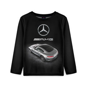 Детский лонгслив 3D с принтом Mercedes V8 Biturbo AMG в Петрозаводске, 100% полиэстер | длинные рукава, круглый вырез горловины, полуприлегающий силуэт
 | amg | cool | design | mercedes | mercedes benz | motorsport | power | prestige | race | silver | sport car | status | автоспорт | гонка | дизайн | круто | мерседес | мощь | престиж | серебряный | спорткар | статус