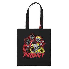 Шоппер 3D с принтом The Prodigy в Петрозаводске, 100% полиэстер | Плотность: 200 г/м2; Размер: 34×35 см; Высота лямок: 30 см | prodigy | the | бигбит | брейкбит | дарование | кит флинт | максим реалити | продиджи | синтипанк | техно | чудо