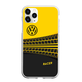 Чехол для iPhone 11 Pro матовый с принтом Volkswagen в Петрозаводске, Силикон |  | racer | авто | автолюбитель. volkswagen | гонщик | желто черная | колесо | машина | след | фольксваген | шина