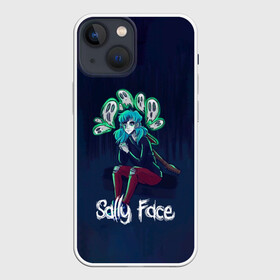 Чехол для iPhone 13 mini с принтом Sally Face в Петрозаводске,  |  | Тематика изображения на принте: blue | diane | face | fisher | gizmo | henry | johnson | killer | larry | sally | генри | гизмо | джонсон | диана | ларри | лицо | салли | фейс | фишер