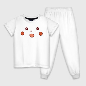 Детская пижама хлопок с принтом Shocked Pikachu meme в Петрозаводске, 100% хлопок |  брюки и футболка прямого кроя, без карманов, на брюках мягкая резинка на поясе и по низу штанин
 | Тематика изображения на принте: 